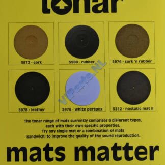 TONAR TURNTABLE MATS Cork -Rubber -Leather -Nostatic -White Perspex