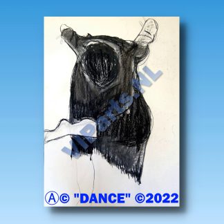 Art Black & White Drawing "DANCE" ©2022 Limited Edition by Ⓐ©