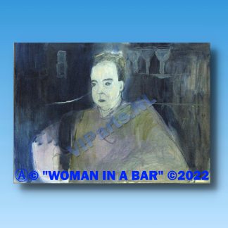 Art Watercolor "WOMAN IN A BAR" ©2022 Limited Edition Prints by Ⓐ©